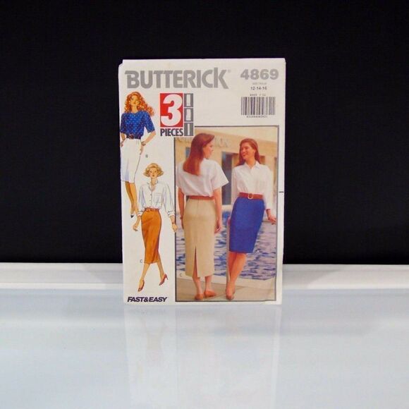 1990 Vintage Butterick 4869 Misses Skirt Pattern - Picture 6 of 6